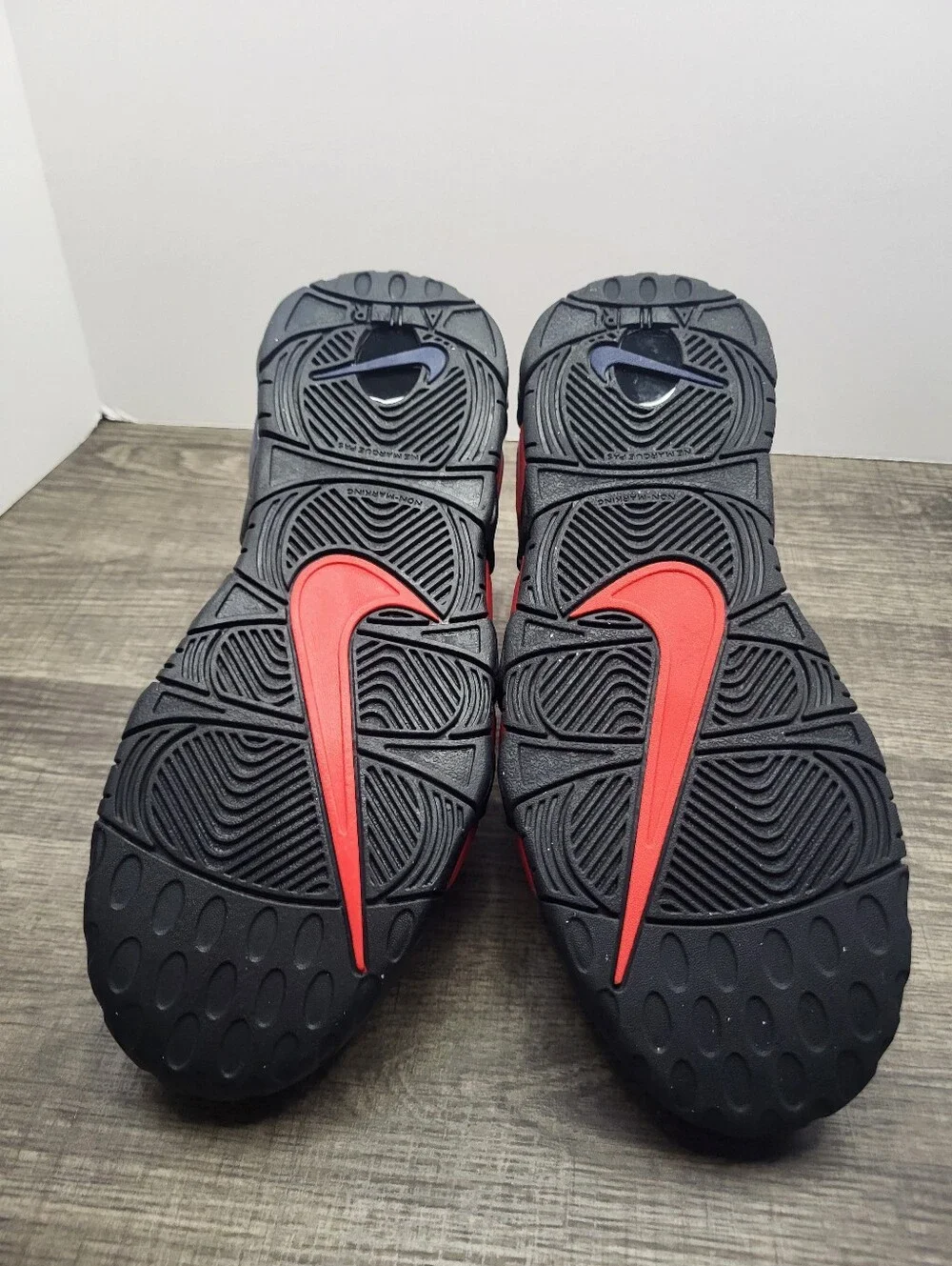 Nike Air More Uptempo Boys Sneakers Black Red Blue DM0017-001 Size 5Y